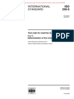 International Standard: Test Code For Machine Tools - Determination of The Noise Emission