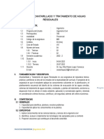 Alcantarillado y Tratamiento de Aguas Residuales