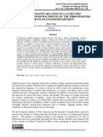 Logico-Semantic Relation of Clauses Used in Analytical Exposition Written by The Third Semester Students of English Department