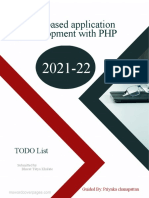 Web Based Application Development With PHP: TODO List