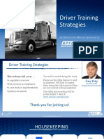 Driver Training Strategies: An Educational Webcast Sponsored by