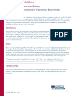 Consent For Diagnostic And/or Therapeutic Paracentesis