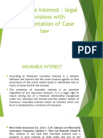 Insurable Interest - Legal Provisions With Interpretation