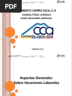 1 Presentación Vacaciones Planta CCA - FEBRERO 2019