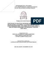 Politica Exterio, Comombia Patio Trasero Reagan