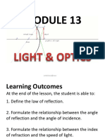 PHYSICS 1E Module 13 Light and Optics