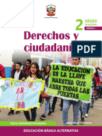 2º Derechos y Ciudadanía Segundo Grado, Ciclo Avanzado - Unidad 1, Educación Básica Alternativa. - Compressed