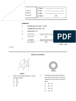 Formulae: Mathematics Form 3 Revision 1: CIRCLES Duration: 30 Minutes