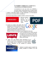 Ejemplos de Nombre Comercial y Marcas A Nivel Nacional e Internacional