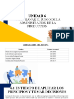 U6. Como Ganar El Juego de La Administracion de La Produccion