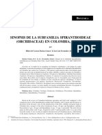 Sinopsis de La Subfamilia Spiranthoideae (Orchidaceae) en Colombia, Parte I