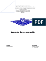 Trabajo de Lenguaje de Programacion para Entregar Ahorita