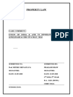 Case Comment Transfer of Property Act, 1882