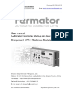 User Manual Automatic Horizontal Sliding Car Door. Component: VF5+ Electronic Module