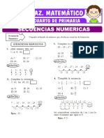 Ejercicios de Secuencias Numericas para Cuarto de Primaria