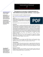 Management of Mesenteric Lymphadenopathy by Individualized Homoeopathic Medicine: A Case Report