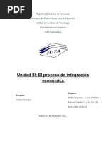 Unidad Iii El Proceso de Integracion Economica