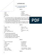 Answer Key: A: 15-Minute Test Test 1 I