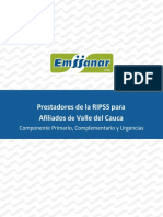 Prestadores Del Componente Primario-Complementario y Urgencias de La RIPSS - Valle Del Cauca