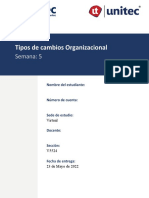 S5 - Tarea 5.1 Tipos de Cambios Organizacionales