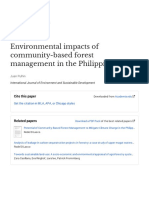 Environmental Impacts of Community-Based Forest Management in The Philippines