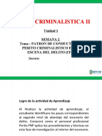 Semana - 2 - Sesion 2-Patron de Conducta Del Perito en La Escena Del Crimen