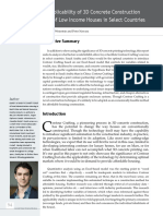 Determining The Applicability of 3D Concrete Construction (Contour Crafting) of Low Income Houses in Select Countries