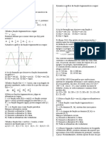 Exercícios Sobre Funções Trigonométricas