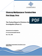 Chancay Multipurpose Terminal New First Stage, Peru: The Factual Report of Onshore Geotechnical Investigation (Phase 2)