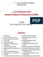 Ch.9 Classless And Subnet Address Extensions (CIDR) : CSC521 - Communication Protocols 網路通訊協定