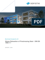 Stress Relaxation of Prestressing Steel - DIN EN 1992-1-1: Benchmark Example No. 23