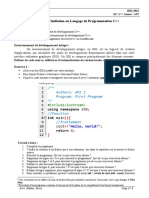 TP°2 Initiation Au Langage de Programmation C++: Objectifs