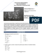 Guía No. 12 Función Exponencial y Logaritmica