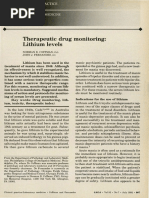 Therapeutic Drug Monitoring: Lithium Levels