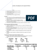 Chapter 6: Transportation, Transshipment, and Assignment Problems