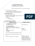 Detailed Lesson Plan in Fundamentals of Electricity I. Objectives