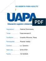 Tarea de La Semana 6 de Historia Dominicana