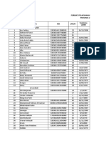 Format Pelaksanaan Rapid Test Covid-19 Provinsi Jawa Barat NO Nama NIK Umur Tanggal Lahir