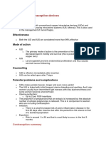 Contraception - Medrevision Notes