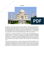 Descriptive Text About Taj Mahal