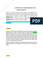 El Análisis Contrato de Arrendamiento de Departamento