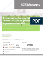 Determinación de Propiedades Últimas A Tracción en Geomallas Según Normativa ASTM