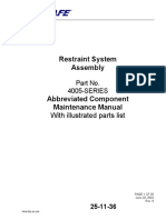 Restraint System Assembly: With Illustrated Parts List