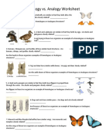 Homology vs. Analogy Worksheet