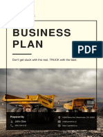 Dump Truck Business Plan Example