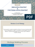 Business Level and Functional Level Strategy Study Material