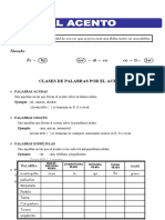 El Acento y Su Clasificacion para Sexto de Primaria