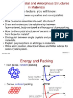 Crystal and Amorphous Structure in Materials