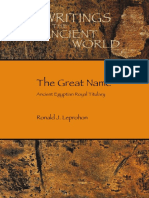 The Great Name Ancient Egyptian Royal Titulary