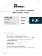 LRN July 18 2020 Level B1 Past Paper